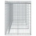 Mur de gabion pour poubelle 350x91x120 cm fer galvanisé