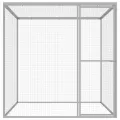 Cage pour chat 1,5x1,5x1,5 m Acier galvanisé