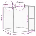 Cage pour chat 1,5x1,5x1,5 m Acier galvanisé