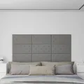Panneaux muraux 12 pcs Gris 60x30 cm Similicuir 2,16 m²