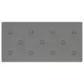 Panneaux muraux 12 pcs Gris 60x30 cm Similicuir 2,16 m²