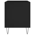 Armoire à disques noir 74,5x38x48 cm bois d'ingénierie