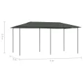 Belvédère 2,98x5,3x2,59 m Anthracite 160 g/m²