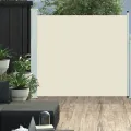Auvent latéral rétractable de patio 170x300 cm Crème