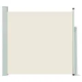 Auvent latéral rétractable de patio 170x300 cm Crème