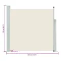 Auvent latéral rétractable de patio 170x300 cm Crème