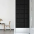 Panneaux muraux 12 pcs Noir 30x30 cm Similicuir 1,08 m²