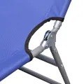 Chaise longue avec coussin de tête Acier enduit de poudre Bleu