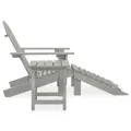 Chaise de jardin Adirondack avec pouf et table Sapin Gris