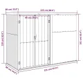 Abri à outils de jardin Gris 225x89x161 cm Acier galvanisé