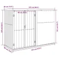 Abri à outils de jardin marron 225x89x161 cm acier galvanisé