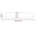 Dessus de table 70x35x2,5 cm bois de pin massif ovale
