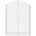 Panier de gabions arqué 100x30x120/140 cm Fer galvanisé