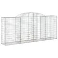 Panier de gabions arqué 300x50x120/140 cm Fer galvanisé