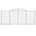 Panier de gabions arqué 300x50x120/140 cm Fer galvanisé