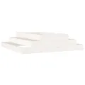 Jardinière Blanc 110x110x27 cm Bois massif de pin