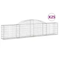 Paniers à gabions arqués 25 pcs 300x30x60/80 cm fer galvanisé