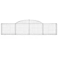 Paniers à gabions arqués 25 pcs 300x30x60/80 cm fer galvanisé