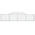 Paniers à gabions arqués 2 pcs 300x30x60/80 cm Fer galvanisé