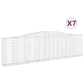 Paniers à gabions arqués 7 pcs 400x30x100/120 cm Fer galvanisé