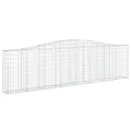 Paniers à gabions arqués 7 pcs 400x30x100/120 cm Fer galvanisé