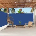 Auvent latéral rétractable Bleu 180x600 cm
