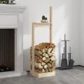 Porte-bûches 33,5x30x110 cm Bois massif de pin
