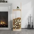 Porte-bûches 33,5x30x110 cm Bois massif de pin