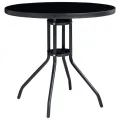 Ensemble à manger de jardin 5 pcs aluminium et textilène noir