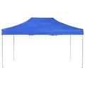Tente de réception pliable Aluminium 4,5x3 m Bleu