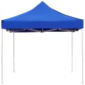 Tente de réception pliable Aluminium 4,5x3 m Bleu