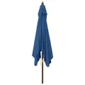 Parasol de jardin avec mât en bois bleu azuré 300x300x273 cm