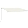 Auvent manuel rétractable avec LED 450x350 cm Crème