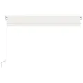 Auvent manuel rétractable avec LED 450x350 cm Crème