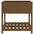 Jardinière avec étagère Marron miel 82,5x82,5x81 cm Bois de pin