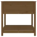 Jardinière avec étagère Marron miel 82,5x82,5x81 cm Bois de pin