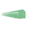 Serre avec cadre en acier vert 40 m² 20x2x2 m