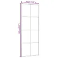 Porte coulissante Verre ESG dépoli et aluminium 76x205 cm Blanc