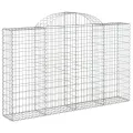 Paniers à gabions arqués 11 pcs 200x30x120/140 cm Fer galvanisé