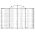 Paniers à gabions arqués 11 pcs 200x30x120/140 cm Fer galvanisé