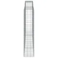Paniers à gabions arqués 4 pcs 400x50x220/240 cm Fer galvanisé