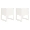 Jardinières 2 pcs Blanc 40x40x52,5 cm Bois massif de pin