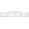 Paniers à gabions arqués 7 pcs 300x50x40/60 cm fer galvanisé