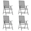 Ensemble à manger de jardin 5 pcs anthracite acier