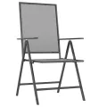 Ensemble à manger de jardin 5 pcs anthracite acier
