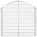 Panier de gabions arqué 100x30x80/100 cm Fer galvanisé