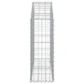 Panier de gabions arqué 100x30x80/100 cm Fer galvanisé