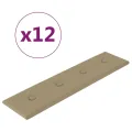 Panneaux muraux 12 pcs Cappuccino 60x15 cm Similicuir 1,08 m²