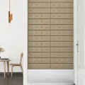 Panneaux muraux 12 pcs Cappuccino 60x15 cm Similicuir 1,08 m²