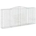 Paniers à gabions arqués 9 pcs 400x50x180/200 cm Fer galvanisé